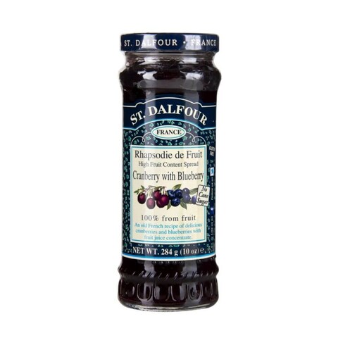 St. Dalfour Cranberry With Blueberry Jam 284 gr