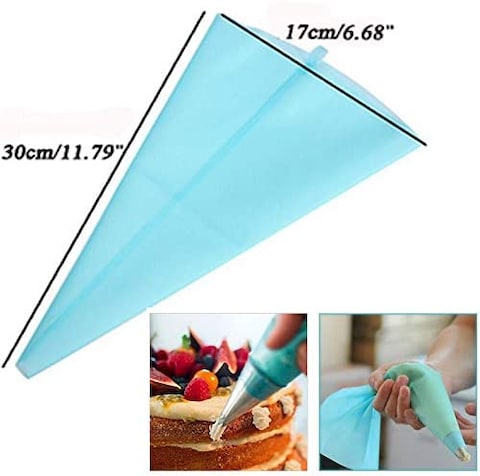 Beauenty - 16Pcs/Set Silicone Pastry Bag Nozzles Diy Icing Piping Cream Reusable Pastry Bags With 16 Nozzle Set Cake Decorating Tools