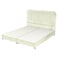 In House Lamar Velvet Bed Frame - Queen - 200x160 cm - Ivory