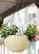 vsell24&nbsp;6Pc Round Hanging Flower Pot With Drainage Hole For Indoor Outdoor Balcony Garden Pots White 25X16Cm