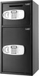 Rubik Large Double Door Safe Box With Front Deposit Slot, Digital Keypad And Key Lock Safety Locker For Cash Jewlery Documents Home Office Shops Hotels (Size, 75x35x35cm) Black