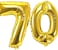 Gezhu - Party Decorations Adult Birthday Anniversary Decoration Supply Gold Silver 40 Inch Large Number Figure Balloons 10 20 30 40 50 60 70 80 90 Yrs
