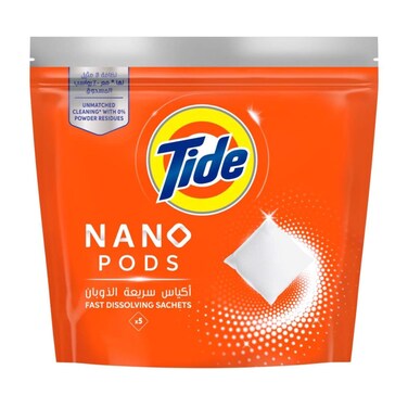Tide Nano Pods Fast Dissolving Sachets Stain-free Clean Laundry 5 Pods