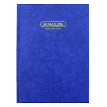 Grandluxe Hard Cover Manuscript Notebook 150 Sheets Blue 9x7inch