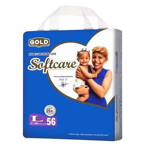 Softcare Gold Jumbo Maxi Diaper 56 Count