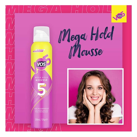 VO5 Mega Hold Styling Mousse 200ml