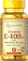 Puritan's Pride Vitamin E-400 IU With Selenium 50mcg 100 Softgels