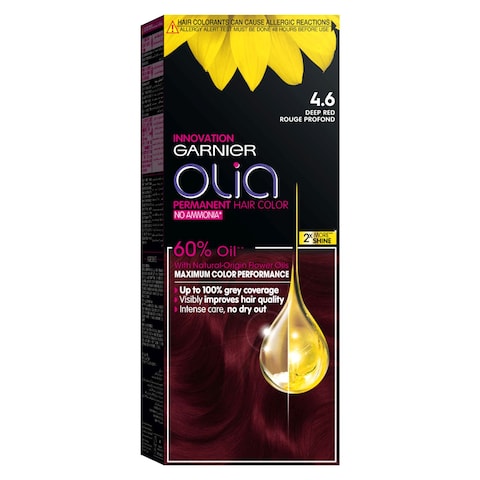 Buy Garnier Olia Ammonia-Free Permanent Hair Colour 4.6 Deep Red in UAE