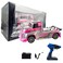 Fitto High Speed RC Truck for Girls, 2.4 GHZ High Speed Racing Car, 4x4 Off Road with Spoilers, Electric Rock Climbing stunt car, Birthday Gift for Kids Age 6 7 8 9 10 11 12, Pink