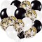 Party Time Black Silver Gold Confetti Latex Balloons Kit - Pack of 30 | Black, White Latex Balloons for Birthday Party | Glittery Confetti Balloons for Wedding Decoration, Anniversary, Bridal and Baby