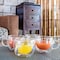 1CHASE Double Wall Insulated Glass Cup With Handle 250ml For Espresso Coffee Milk Tea - Set Of 6