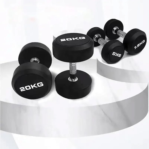 Harley Fitness Commercial Dumbbells - TPU- Dynamic Strength and Stability (2.5, Kilograms)