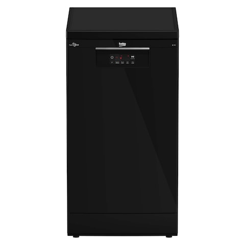 Beko Digital Slimline Dishwasher Half Load - 10 Persons - 5 Programs - 45 cm - Black - BDFS15020B