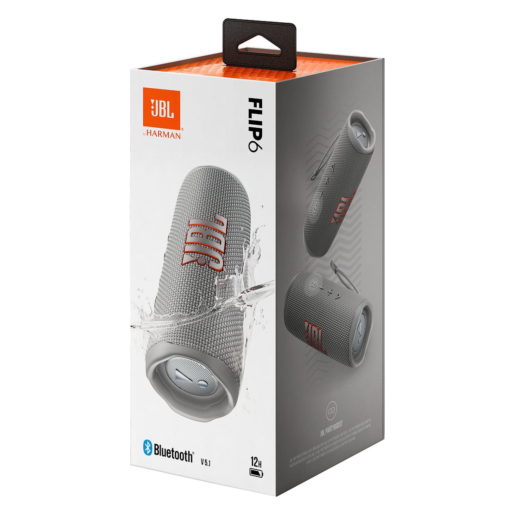 JBL Flip 6 IP67 Portable Bluetooth Speaker Waterproof With Powerful Sound And Deep Bass Grey