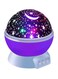 Generic Star And Moon Rotating Projector Night Lamp Purple/Black/White 13X13X14.5cm