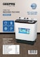 Geepas 7.0 KG Twin Tub Semi-Automatic Washing Machine- GSWM18041  Fully Knob Control and Semi-Automatic Top Load Washing Machine