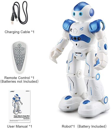 Nusense Tawcal Smart Remote Control Robot for Kids - Intelligent programmable rc Robot Toy Educational, Gesture Sensing Robot kit Singing Dancing Gift for Boys 4-12 Year Old Blue