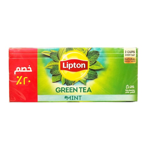 Lipton Green Tea with Mint - 25 Tea Bags