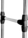 Double Pole Clothes Hanger Silver/Black Medium