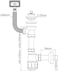 Nova Midi Bottle Trap Siphon For Sinks With Overflow 1032