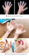Esonmus - Disposable PE Gloves Single Use Transparent Gloves Latex Free Safe Glove for Children Food Prep Food Service Use 100PCS/Pack