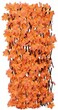 YATA Bamboo Wood Fence with Artificial Orange Maple Leaves  - 2 Pcs
