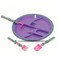 Eazy Kids Eating Plate w/ Spoon, Fork &amp; Pusher - Gardening