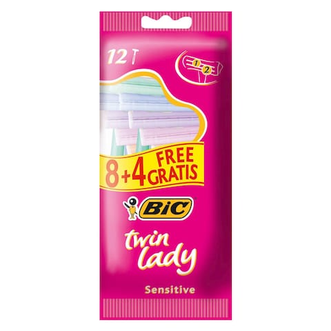BiC Twin Lady Sensitive Razors Multicolour 12 Razors