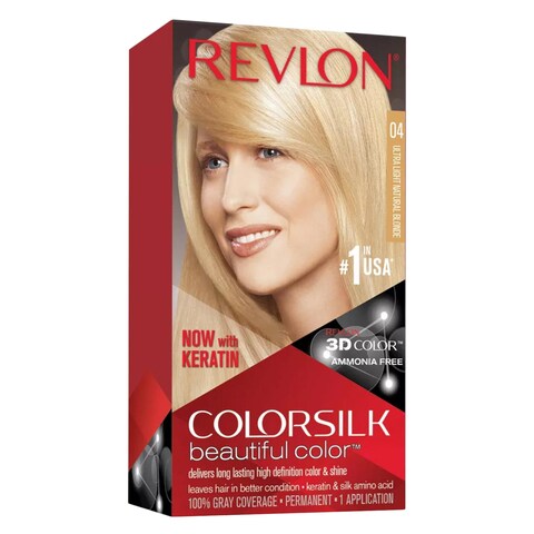 Revlon Colorsilk Permanent 3D Hair Color 04 Ultra Light Natural Blonde