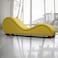 In House Romantic Chaise Longue Luxury And Romantic Design Sofa With Bed Mode Of Velvet Fabric With Lower Decorative Brown Buttons - Gold