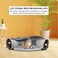Cat tunnel bed with cushion mat and cat toy, 2 in 1 foldable and washable cat bed for indoor cats with an interactive tunnel, Peak hole hideout house for kittens and puppies 100 cm (Grey)