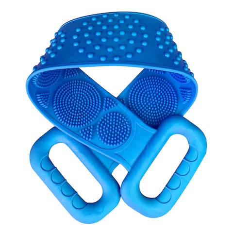 Generic-Silicone Back Scrubber, Bath Shower Silicone Body Massage Brush Silicone Bath Towel Exfoliating Body Brush Belt, Cleaning Shower Strap, Double-Sided Washing Towel Scrubber for Men Women, 70cm