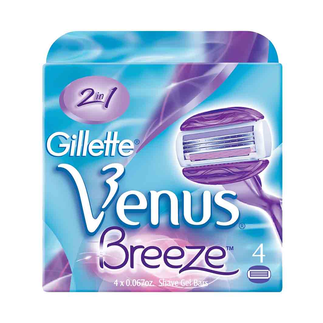 Gillette Venus Breeze Razor Blades 4 Pieces