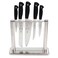 Mercer Culinary Genesis 6-Piece Forged Knife Block Set, Tempered Glass Block
