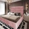 In House Alex Velvet Bed Frame - Single - 200x100 cm - Light Pink