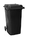 سلة مهملات بعجلات أسود 120لتر