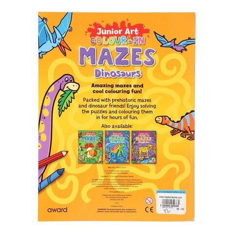 Junior Art Colour In Mazes Dinosaurs