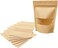 Generic Kraft Stand Up Pouch Bags, 50Pcs 14*26Cm Kraft Paper Zipper Pouch, Storage Brown Paper Bags With Zip Lock And Transparent Window