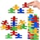 Aiwanto 16Pcs Wood Building Blocks Stacking Games Tile Balance Educational Toys For Kids Children