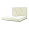In House Janwa Velvet Bed Frame - King - 200x180 cm - Ivory