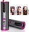 NuSense Cord-Free Portable Electric Hair L/R Rotating Curler, Wireless Automatic Curling Iron with 6 Kinds of Temperature Control, Full Anti-Scalding, Curls or Waves