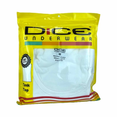 Dice DM119 Under Shirts - Medium - 3 Pieces - White
