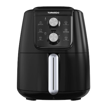 قلاية هوائية تورنيدو 1550 واط 4 لتر - أسود/فضي - THF-1554M-XL-BS