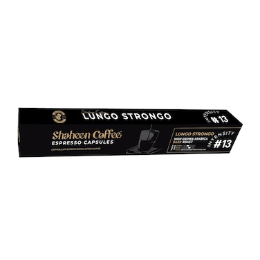 Shaheen Coffee Lungo Strongo 13 Espresso Coffee Capsules - 10 Capsules