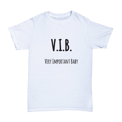 Cheeky Micky -T-shirt with Message : V.I.B. Very Important Baby Age: 1-2 years (White)