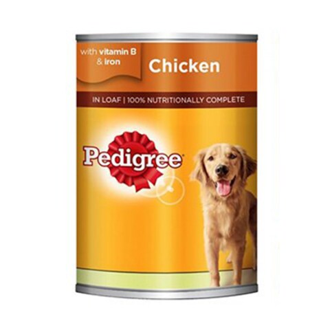 Pedigree Dog Food Chicken Loaf Wet Can 400GR