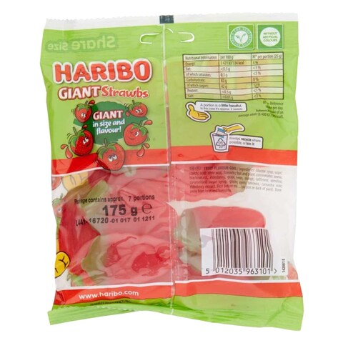 Haribo Giant Strawbs Candy 175g