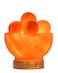 Geohoney Himalayan Salt Fire Bowl Lamp With Crystal Balls