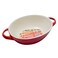 Danny Home 1030-1 Ceramic Bakeware Dish 9 Inch Red/Cream