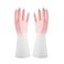 Mei Homecenter Reusable Water-Proof Gloves For Kitchen And Cleaning Households Made With High Quality Rubber, Pink